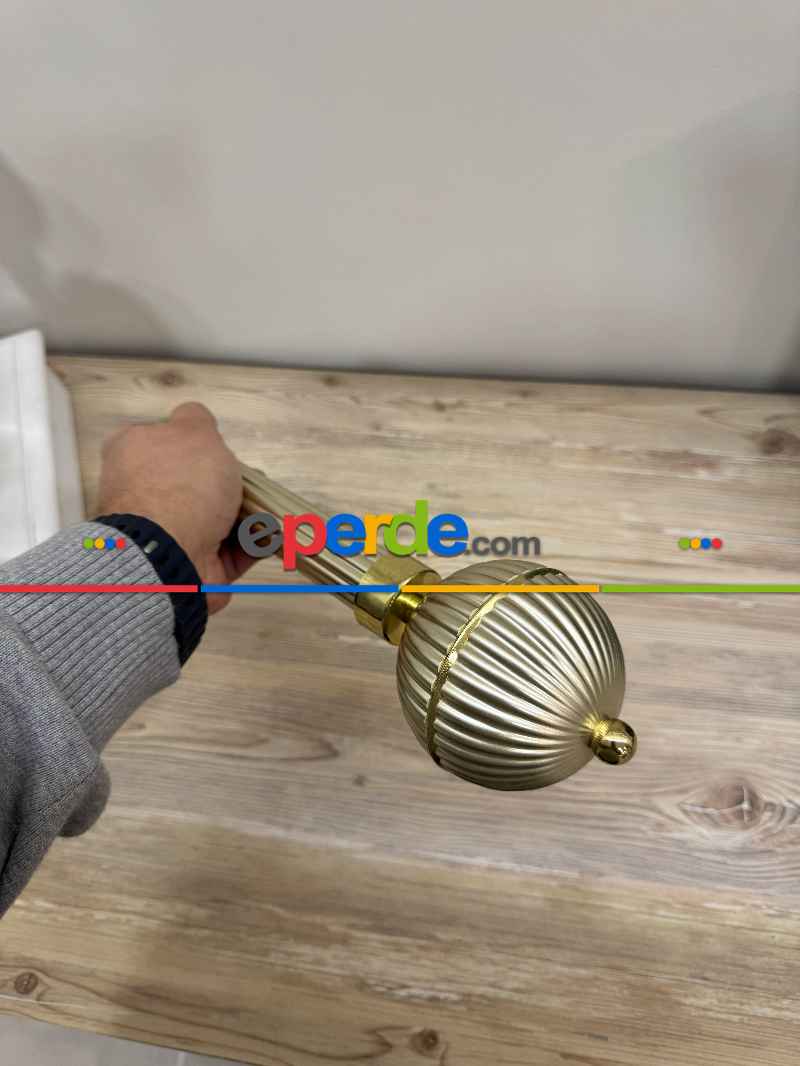 Açık Altın Gold Metal Rustik Perdelik