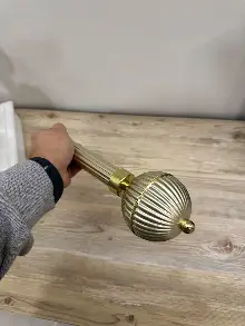 Açık Altın Gold Metal Rustik Perdelik