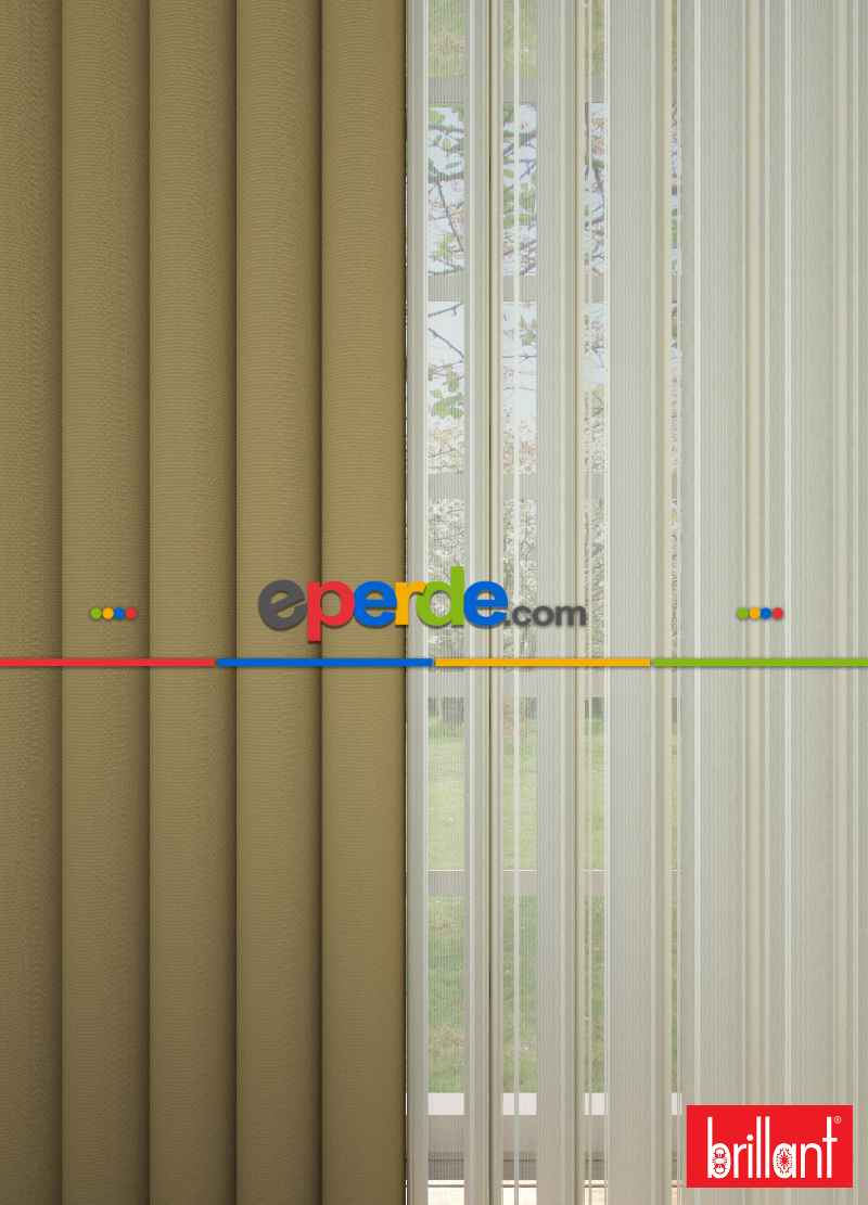 Brillant Akıllı Tül Perde Gold Renkli Tül Dikey Zebra Perde Düz 1. Kalite