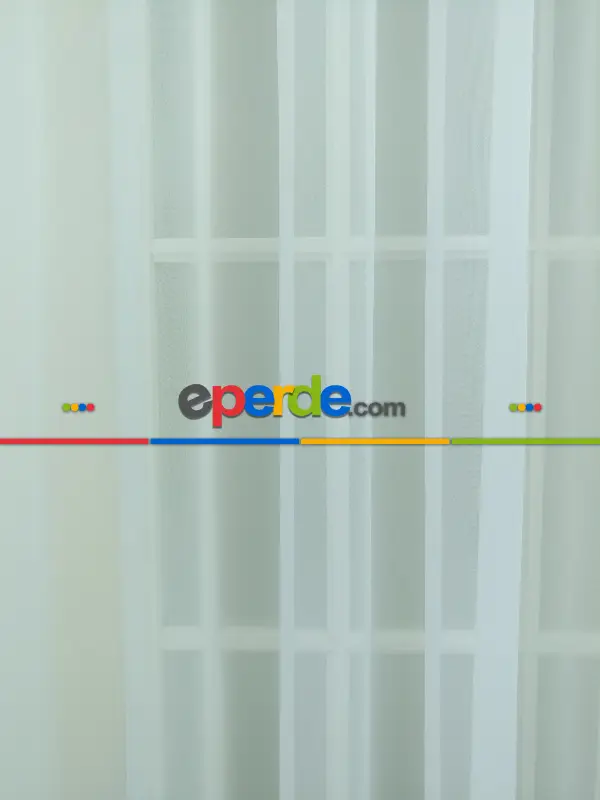 Salon Tül - Ekru Tergal Vual Düz Tül Perde- Ekru