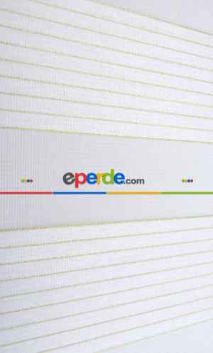 Salon Zebra Perde - Bambu Krem Altın Simli Zebra Perde- Krem