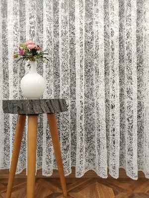 Fransız Dantel Tül Perde- Ekru Bt1509