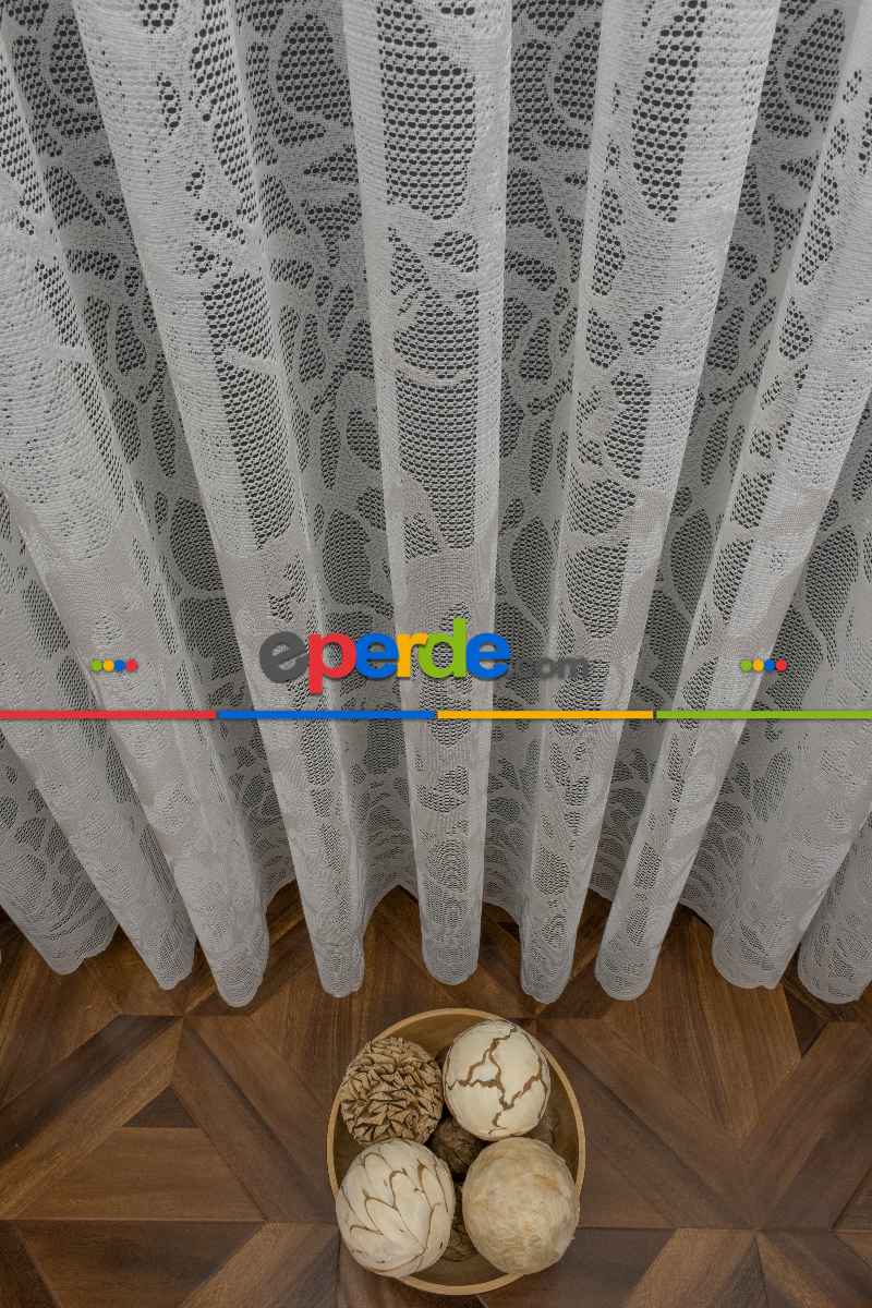 Eteği Spor Desenli Örme Tül - Ekru Açık Krem Renk - Yüksek Kalite