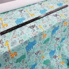 Bebek Odası Fon - Hayvan Desenli Fon Perde Evm1087-4 Kumaşı Kalındır Duck Bezi Değildir- Siyah