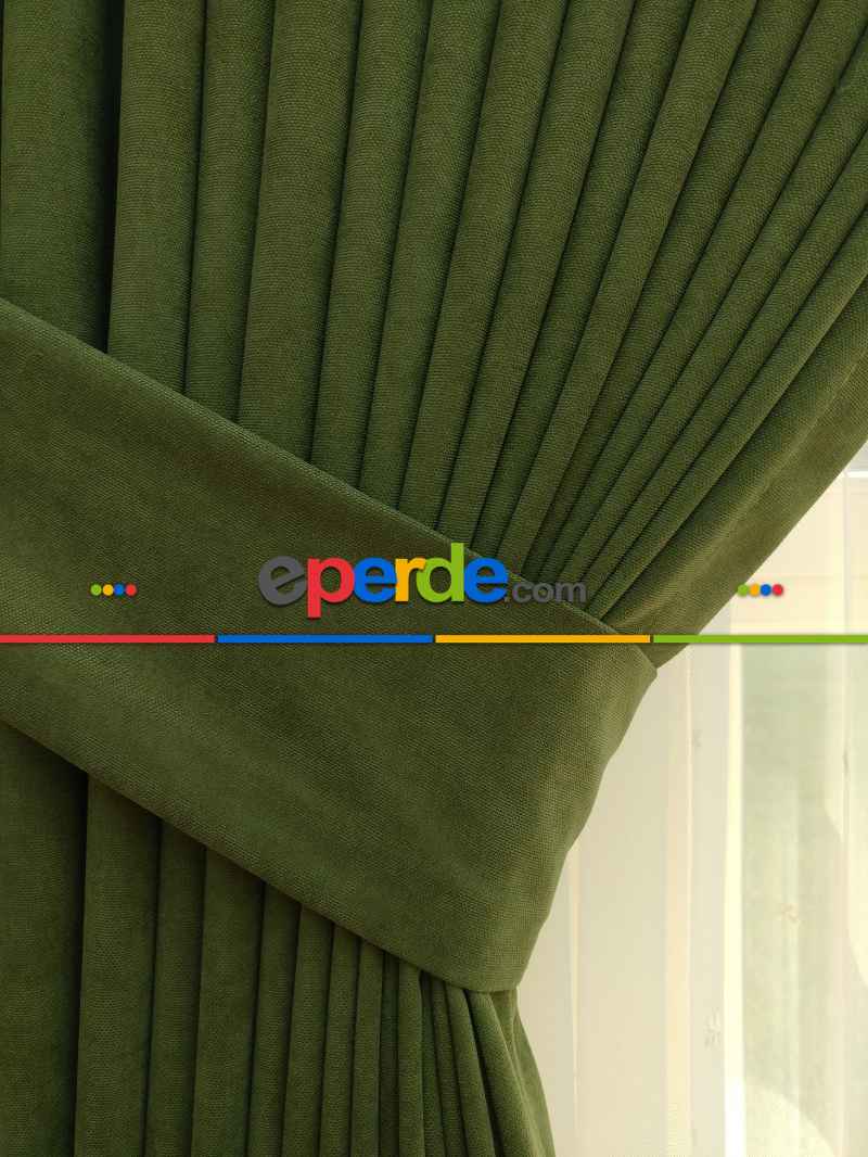 Çimen Yeşil Düz Fon Perde ( Dökümlü Fon )- Yeşil