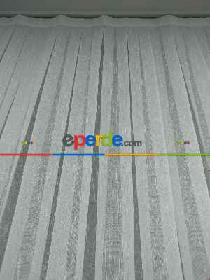 Ekru Elit Şantuk Düz Tül Perde Özel Seri - Ütü İstemez