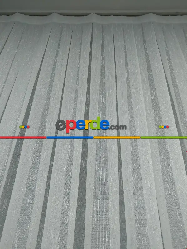 Ekru Elit Şantuk Düz Tül Perde Özel Seri - Ütü İstemez