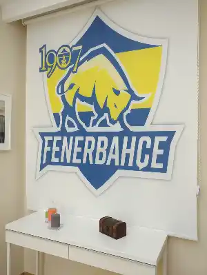 Fb Taraftar Fenerbahçe Baskılı Stor Perde- Lacivert-Sarı
