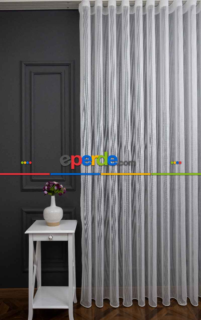 Yatak Odası - Zincir Çelik Dökümlü Tül Perde - İtinalı Dikiş - S Pile - Kurşunlu Tül