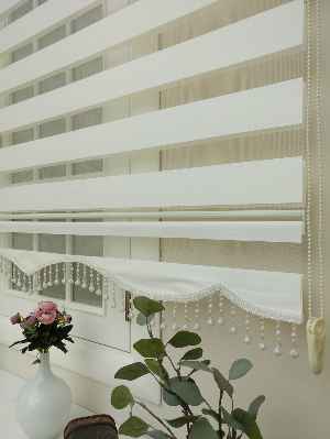 Zebra Perde - Düz Kalın Dokuma Zebra Eco- Krem Açık-Ekru