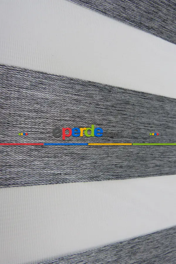 Salon Zebra - Karartma Zebra Perde Blackout) Işık Geçirmez- Füme