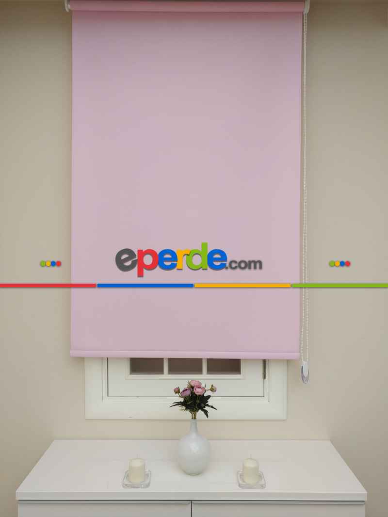 Pembe Stor Perde - Pvc Mat Stor Perde - Pembe 1. Kalite- Pembe-pembe Açık-pembe Pudra Pembe