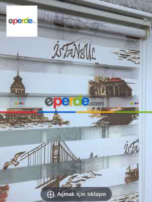 Çocuk Odası - Kahve İstanbul Zebra Perde- Kahve Açık- Çok Renkli 2