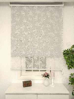 Oturma Odası - Çiftli Sistem Tül Stor Beyaz Örme Tül 2023- Beyaz