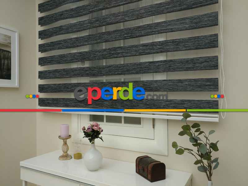 Genç Odası - Zebra Perde -bambu Zebra (eco Serisi )- Füme-antrasit