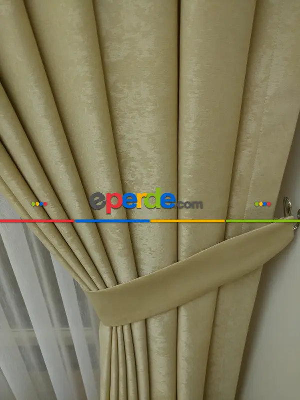 Soft Koyu Krem Fon Perde (150)- Krem Koyu