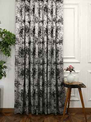 Jakar Dokuma - Spor Desenli Fon Perde- Siyah-gri Açık