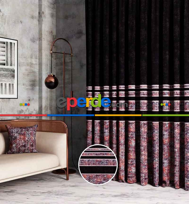 Taç Beyza Çift Renkli Pano Fon Perde 70cm X 290cm 