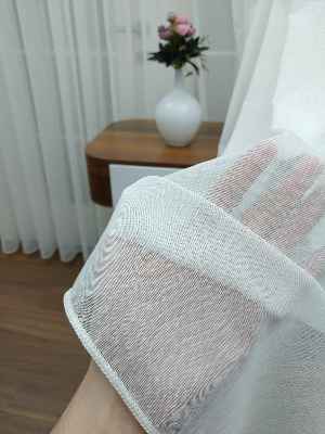 Mutfak Tül Perde - Mutfak Perdesi- Ekru