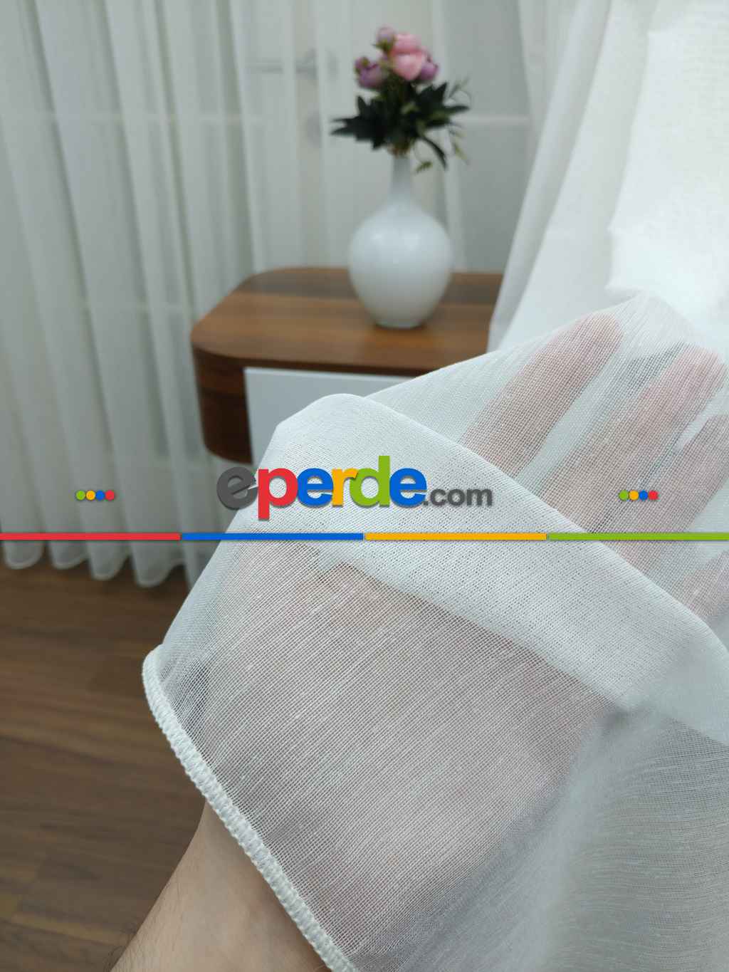 Mutfak Tül Perde - Mutfak Perdesi- Ekru