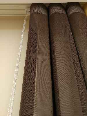 Salon - Akıllı Tül Perde Tül Dikey Zebra Perde Düz 1. Kalite, 20 Renk- Kahverengi