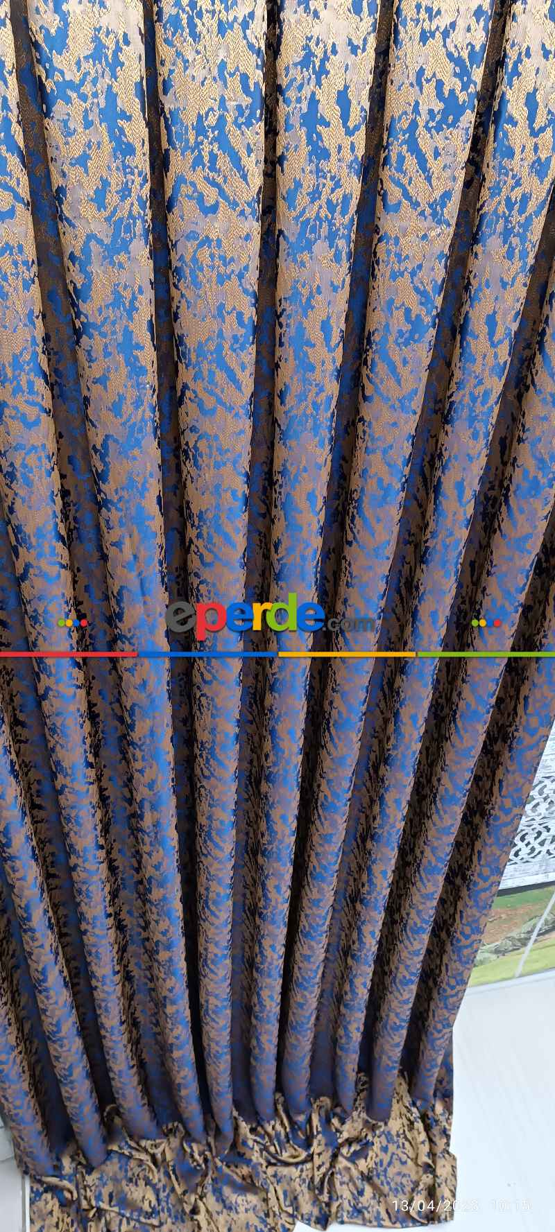 Oturma Odası -  2025 Elit Modern Desenli Fosforlu İplik Dokuma Fon Perde - 2