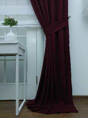 Bordo - Düz Fon Perde (180)- Bordo