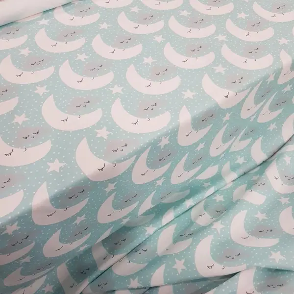 Çocuk Odası Fon Perde K443c - Kumaşı Kalındır Duck Bezi Değildir.- Mavi-Beyaz-Mavi Açık-Çok Renkli