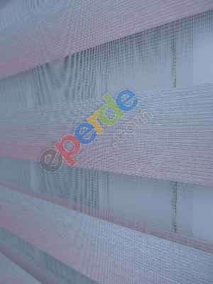 Pudra Pembe Gri Bambu Zebra Perde Degrade Geçişli