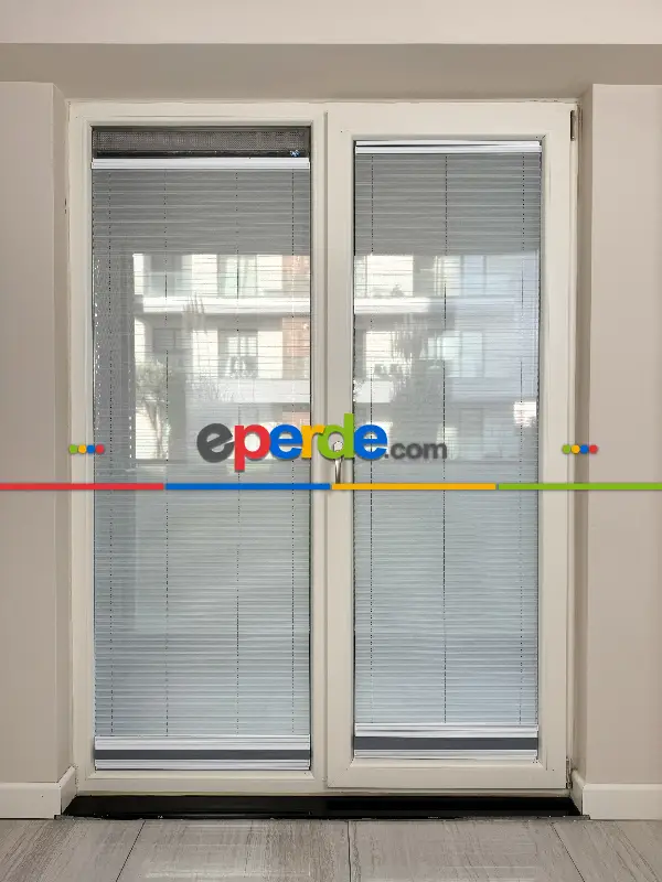 Sadece Tül Plise - Yapışkanlı/vidalı Sistem - 2 Renk - Krem Ve Beyaz - Pimapen Ve Cam Balkon İçin