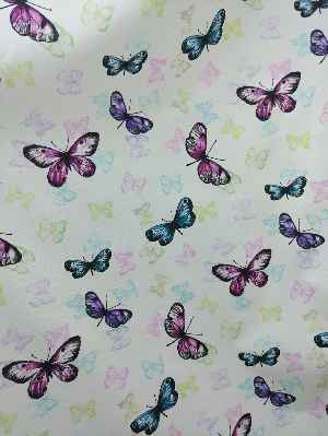 Kelebek Desenli Çocuk Odası Fon Perde ( Leke Tutmaz )- Turkuaz-mor-fuşya-hardal Yeşili