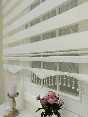 Zebra Perde - Düz Kalın Dokuma Zebra Eco- Krem Açık-Ekru