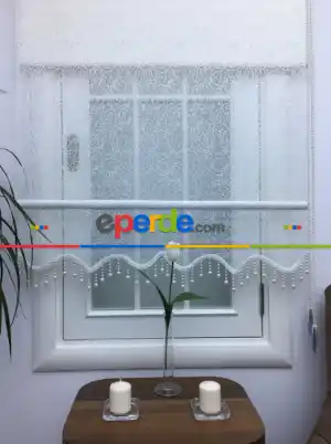 Çifli Sistem Tül Ve Stor Perde Bdz ( 822 )- Beyaz