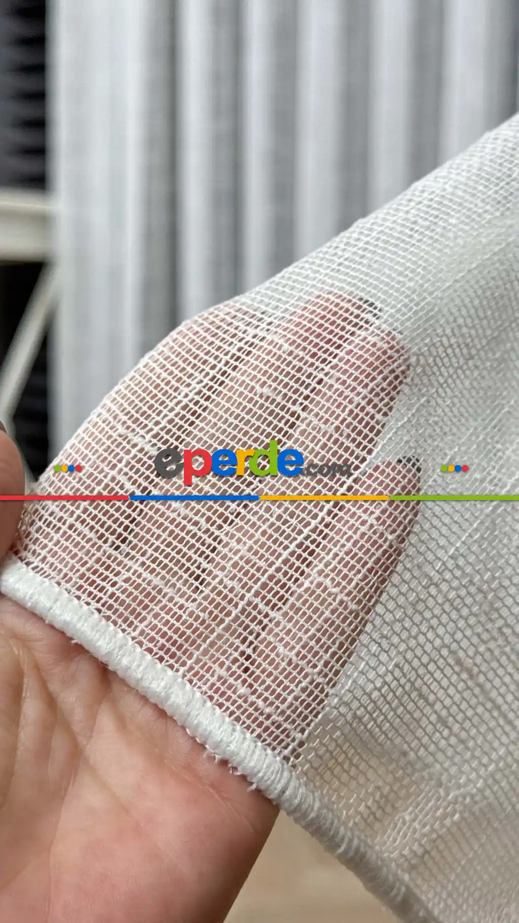 Salon - Natural Keten Tül Birinci Kalite İplikten Özel Üretilmiştir Ütü İstemez