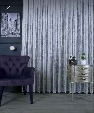 Örme Ağaç Kabuğu Desen Fransız Dantel Tül Perde