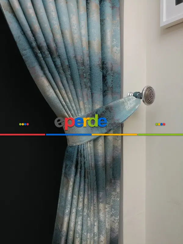 Salon Fon Perde- Turkuaz Yeşili Ara Renk