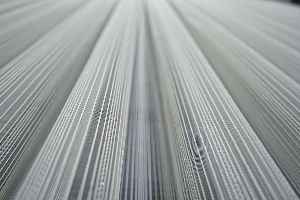 Desen Almira Simli Çizgili Eteği Kurşunlu (gramajlı) Tül Perde