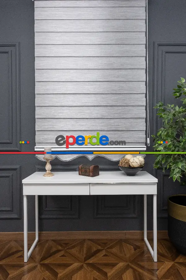 Gri Bambu Zebra Perde 120x200