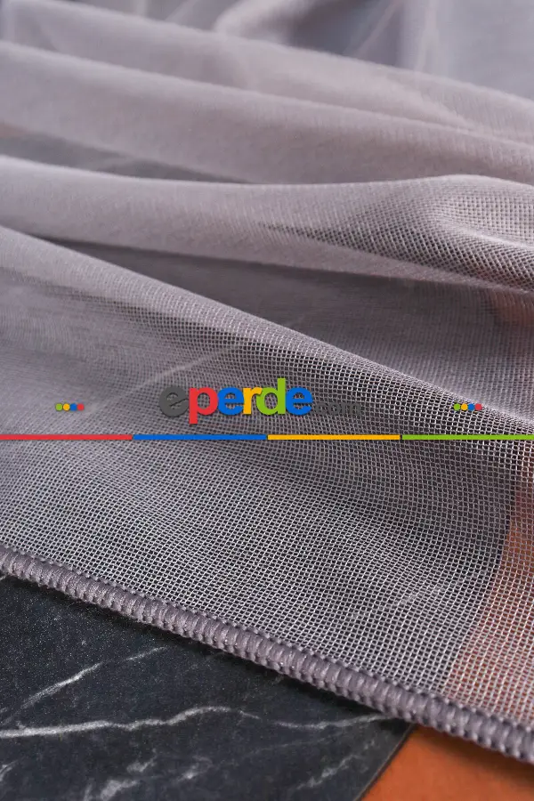 Ofelya Gri - Düz Tül Perde