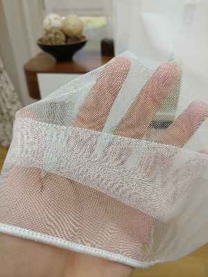 Dönergücü Düz Tül Perde - Ekru - Kurşunlu Tül