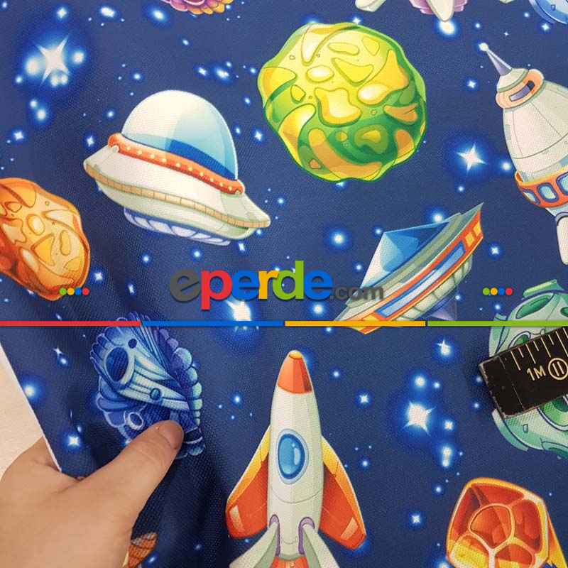 Çocuk Odası Fon Perde Evm383 _c - Kumaşı Kalındır Duck Bezi Değildir.- Lacivert-Mavi-Çok Renkli