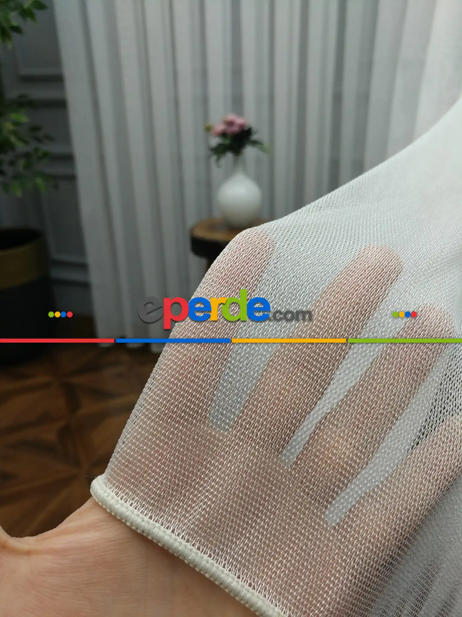 Salon Tül Perde - 2021 Sezonu - Düz Tül - Zemin Efektli Tül - Zırh Tül - Ütü İstemez- Ekru