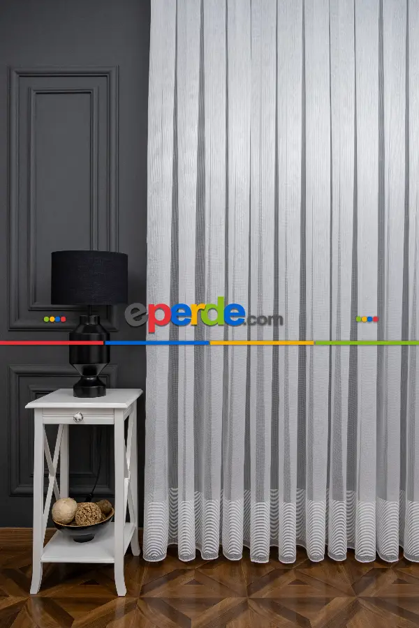 2025 Etek Örme Bantlı Sugar Tül Perde 2165