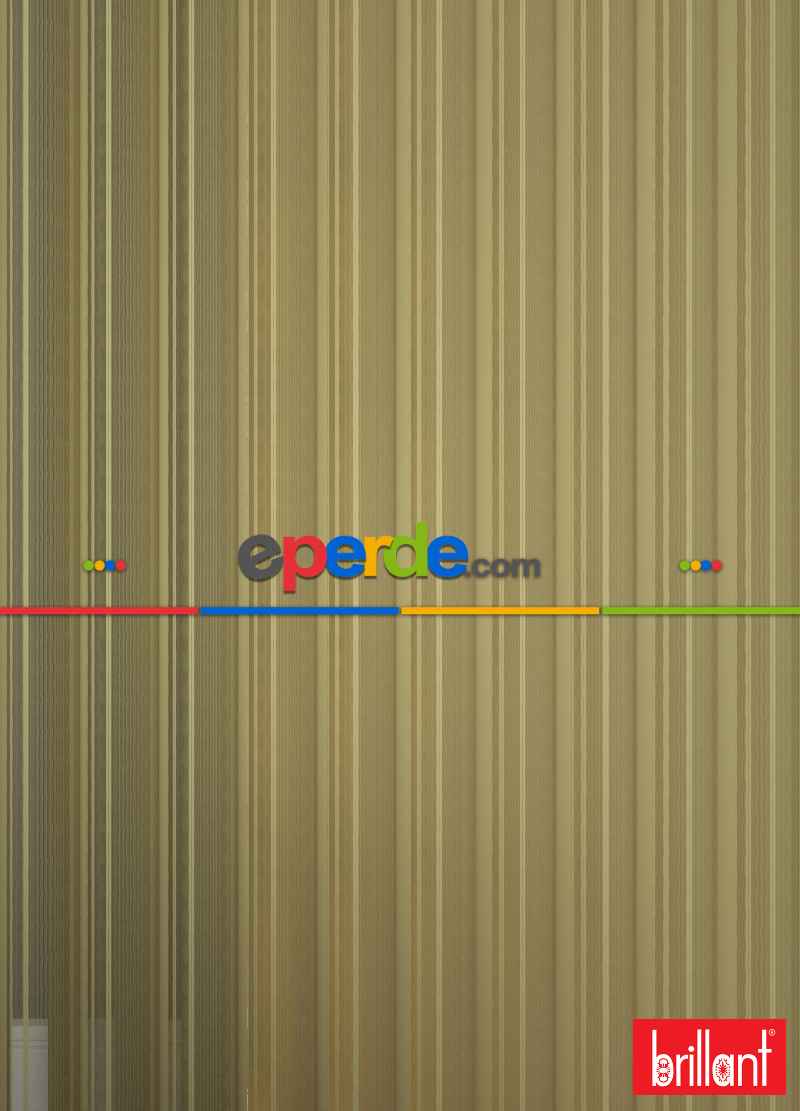 Brillant Akıllı Tül Perde Hardal Renkli Tül Dikey Zebra Perde Düz 1. Kalite