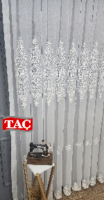 Taç Nakışlı Kort Damask Salon Model Tarz Tasarım Force Exculusive Beyaz