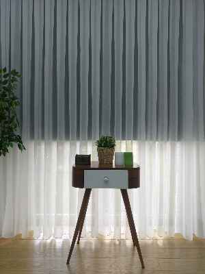 ( Orjinal ) Düz Crush Tül Perde & Kruvaze Perde- Krem Açık-ekru - Kurşunlu Tül