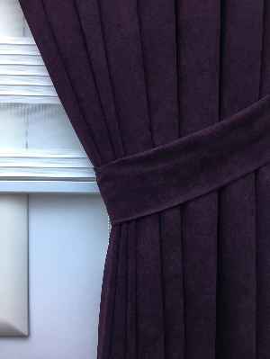 Patlıcan Moru Düz Fon Perde (280 Eninde)- Mor Patlıcan Moru