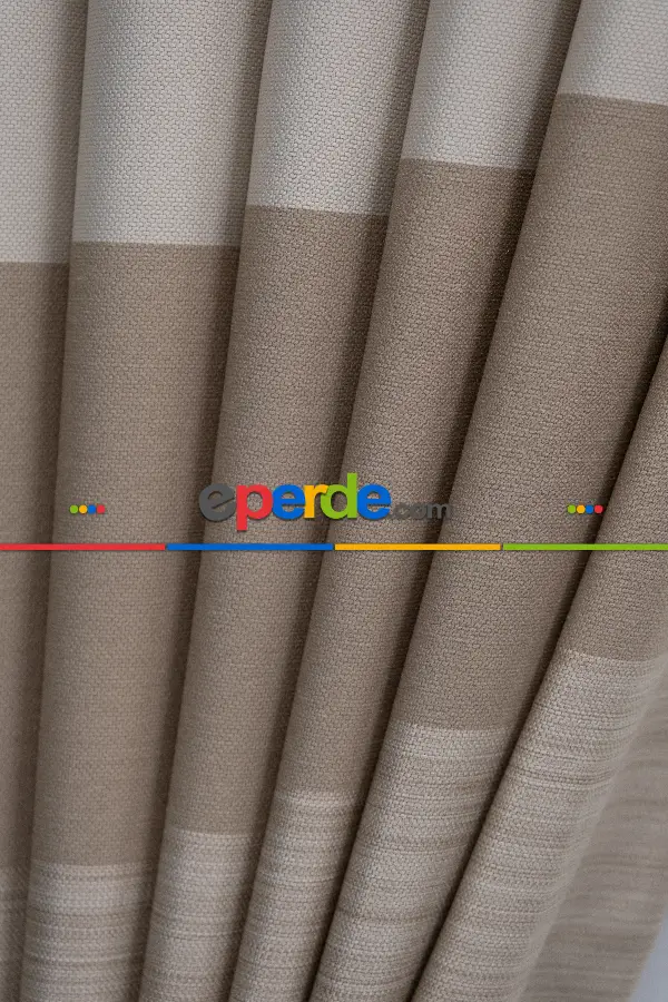 Krem Vizon Jakar Fon Perde (180)- Krem-açık Vizon