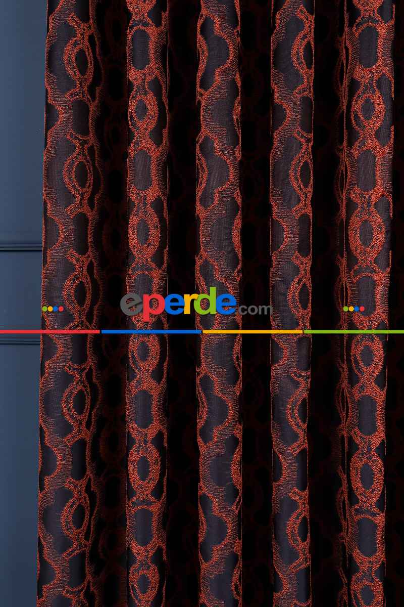 Yatak Odası Fon Perde - S Pile Dökümlü Jakar Dokuma Fon Perde