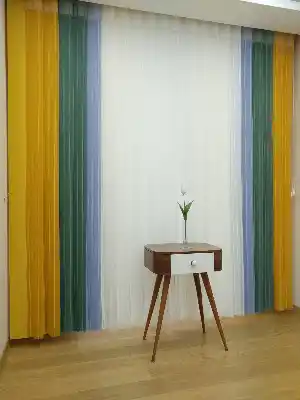 1. Kalite Çizgili Tül Dikey Zebra Perde - Ft-16 Hardal , Ft-27 Çağla Yeşili , Ft-30 Açık Lila , Ft-02 Ekru- Mavi-krem Açık-lila Açık Lila-mint-hardal Sarısı